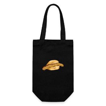 Comic Bratwurst Brötchen Mustard German Streetfood - Gift Bag for Bottles - black - Front