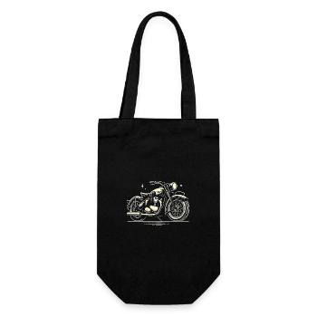 Vintage Motorrad Klassisches Design - Geschenkbeutel für Flaschen - Schwarz - Vorne