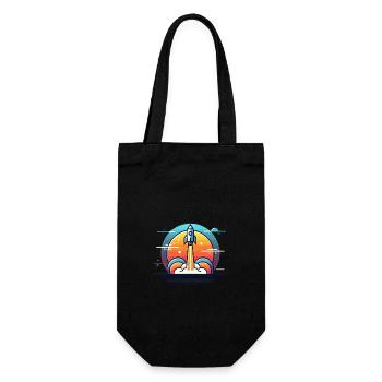 Rocket of Motivation - Gift Bag for Bottles - black - Front