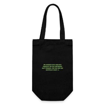 wald , waldmensch, naturmensch - Geschenkbeutel für Flaschen - Schwarz - Vorne