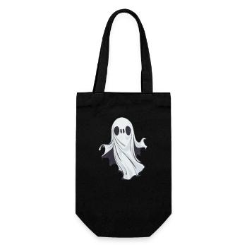 Halloween Ghost Ghost - Gift Bag for Bottles - black - Front