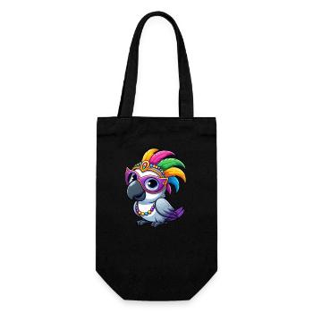 Colorful Mardi Gras Cockatoo - Gift Bag for Bottles - black - Front