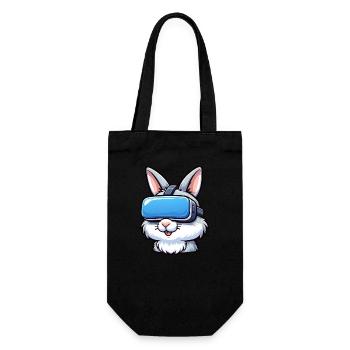 VR Gamer Bunny: Digital Game Adventure - Gift Bag for Bottles - black - Front