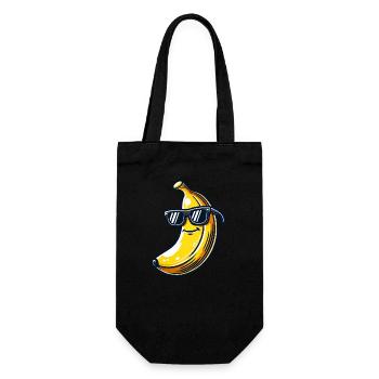 Coole Banane Obst Sommer Sonnenbrille Fruchtig - Geschenkbeutel für Flaschen - Schwarz - Vorne
