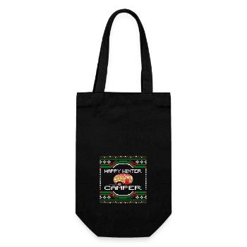 UGGLY HAPPY WINTER CAMPER - Gift Bag for Bottles - black - Front