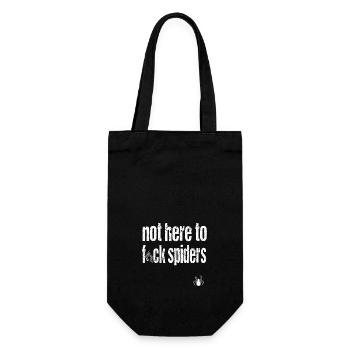 not here to fuck spiders - Gift Bag for Bottles - black - Front