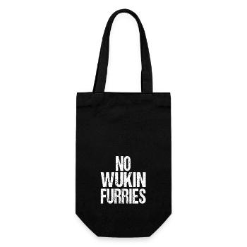 NO WUKIN FURRIES - Gift Bag for Bottles - black - Front