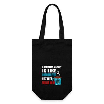 CHRISTMAS MARKET IS LIKE ONLY WITH MULLED WINE - Gift Bag for Bottles - black - Front