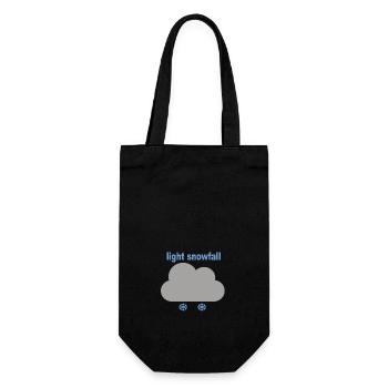 Light Snowfall - Gift Bag for Bottles - black - Front