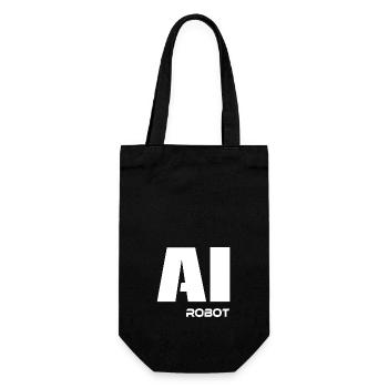 AI robot - Geschenkbeutel für Flaschen - Schwarz - Vorne