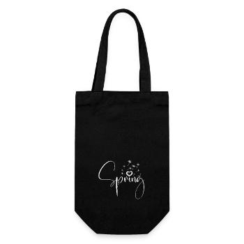 Spring - Gift Bag for Bottles - black - Front