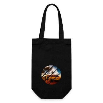 Uluru Australia Ayers Rock Aborigine - Gift Bag for Bottles - black - Front