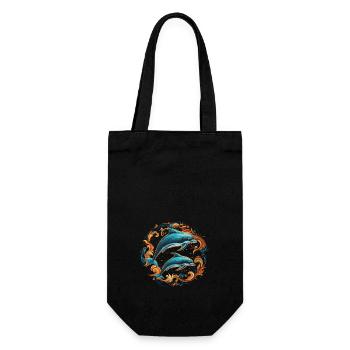 Dauphins - Sac à bouteille - noir - Devant