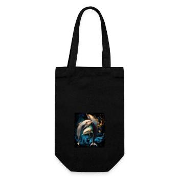 Drapeau de dauphin - Sac à bouteille - noir - Devant