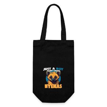 Just a Boy who loves Hyenas - Gift Bag for Bottles - black - Front