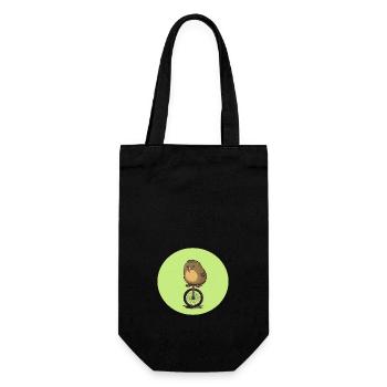 Kiwi Bird sur le monocycle - Sac à bouteille - noir - Devant