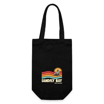 Sandfly Bay, Nouvelle-Zélande - Sac à bouteille - noir - Devant