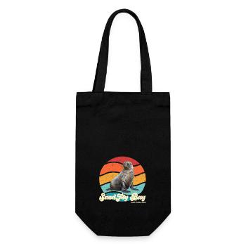 Sandfly Bay New Zealand retro style - Gift Bag for Bottles - black - Front