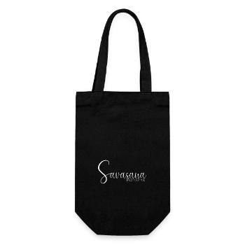 Savasana - BEST YOGA POSE - Gift Bag for Bottles - black - Front