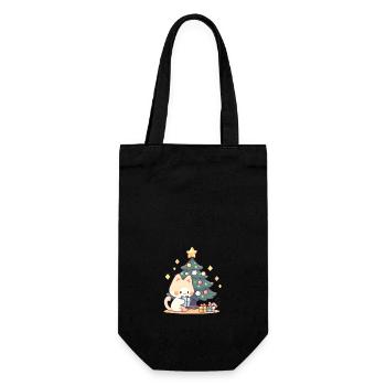 Arbre de Noël chat - Sac à bouteille - noir - Devant