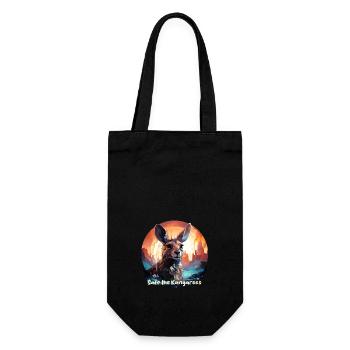 Safe the Kangaroos - Gift Bag for Bottles - black - Front
