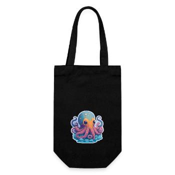 Octopus - Geschenkbeutel für Flaschen - Schwarz - Vorne