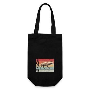 Hyäne Retro style - Geschenkbeutel für Flaschen - Schwarz - Vorne