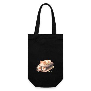Chat à sushi - Sac à bouteille - noir - Devant