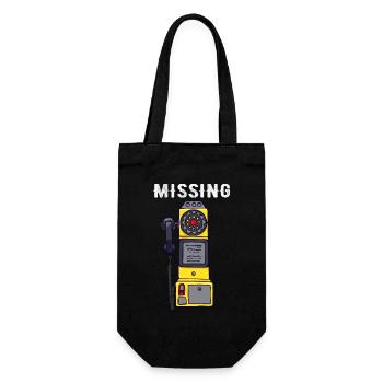Missing Pay Phone Retro Missing Pay Phone Funny - Sac à bouteille - noir - Devant