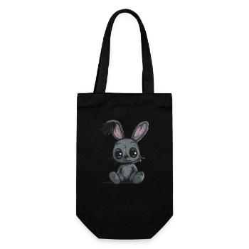 Cute Rabbit Soft Toy - Gift Bag for Bottles - black - Front