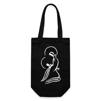 Vierge marie et l'enfant jésus - Sac à bouteille - noir - Devant