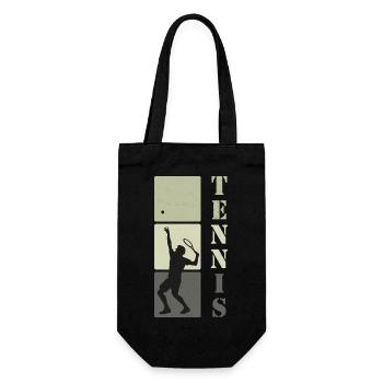 Tennis Tennis Player Gift - Gift Bag for Bottles - black - Front