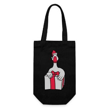 J’adore les cadeaux d’oie de Noël - Sac à bouteille - noir - Devant