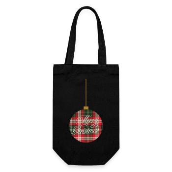 Weihnachten - Weihnachtsgeschenk - Geschenkbeutel für Flaschen - Schwarz - Vorne