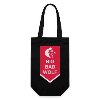 big bad wolf Zitat - Geschenkbeutel für Flaschen - Schwarz - Vorne