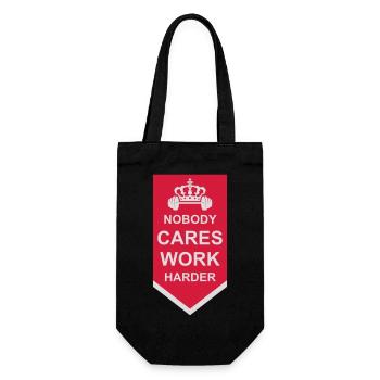 nobody cares work harder - Gift Bag for Bottles - black - Front