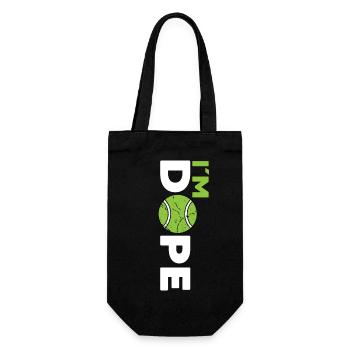 Padel Padeltennis Padelmode Padeltennisspieler - Geschenkbeutel für Flaschen - Schwarz - Vorne