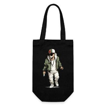 Zalk le chien rappeur - Sac à bouteille - noir - Devant