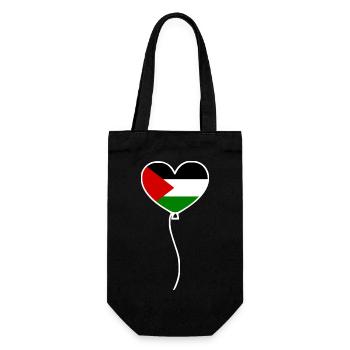 Free palestine - Gift Bag for Bottles - black - Front