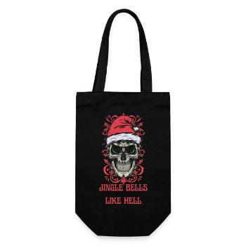 Conception de crâne de Noël : Jingle Bells comme l’enfer - Sac à bouteille - noir - Devant