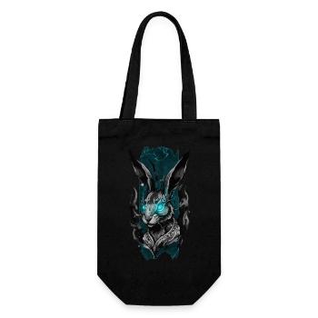 Luminous Lapin: Glowing Bunny Radiance - Gift Bag for Bottles - black - Front