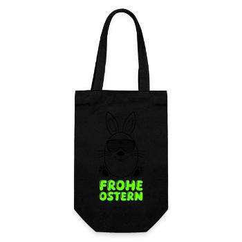 happy Easter - Gift Bag for Bottles - black - Front