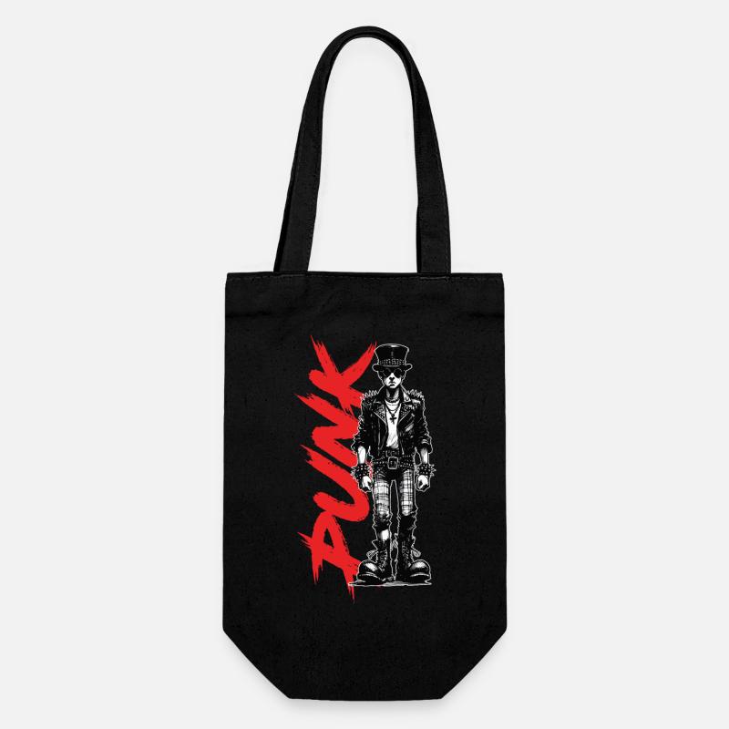Des punks avec un chapeau - Sac à bouteille - noir
