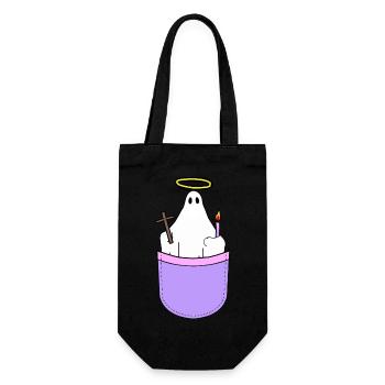 Heilige Geist Religiös Heiligenschein Tasche - Geschenkbeutel für Flaschen - Schwarz - Vorne