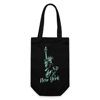 Freiheitsstatue New York US Symbol Illustration - Geschenkbeutel für Flaschen - Schwarz - Vorne