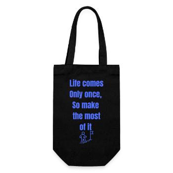 Important life - Gift Bag for Bottles - black - Front