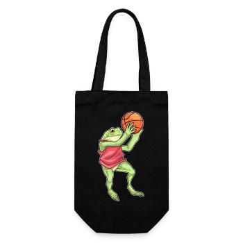 Frog basketball player basketball - Gift Bag for Bottles - black - Front