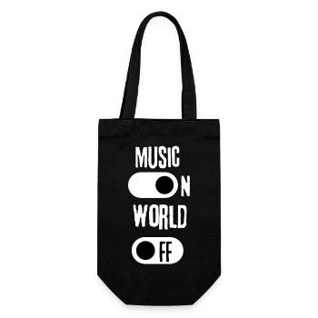 Musique allumée, monde éteint - Sac à bouteille - noir - Devant