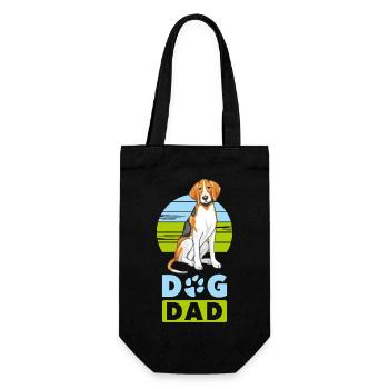 Foxhound Hund Papa - Geschenkbeutel für Flaschen - Schwarz - Vorne