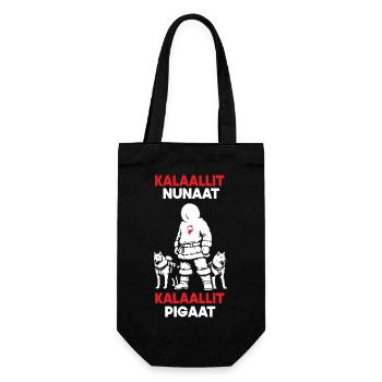 Grönland Design - Kalaallit Nunaat - Geschenkbeutel für Flaschen - Schwarz - Vorne